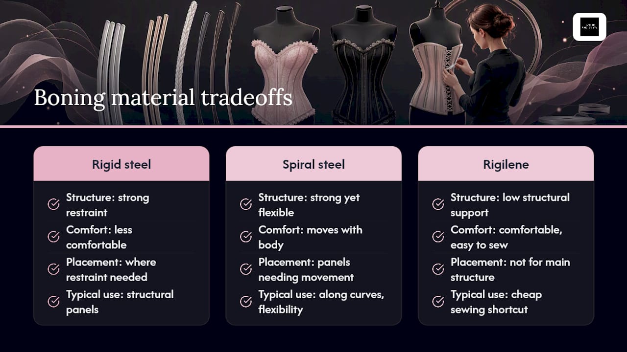 Why boning choice matters more than most patterns admit — overview diagram