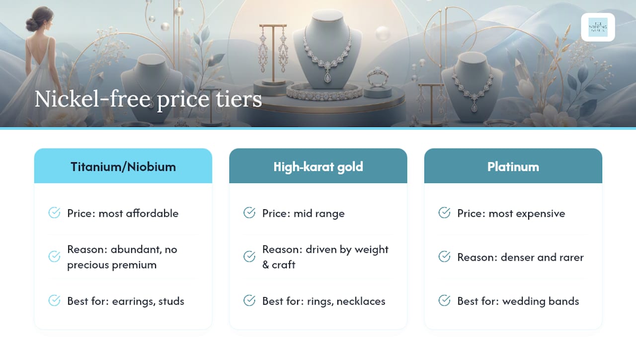 What does nickel free bridal jewellery cost? — overview diagram