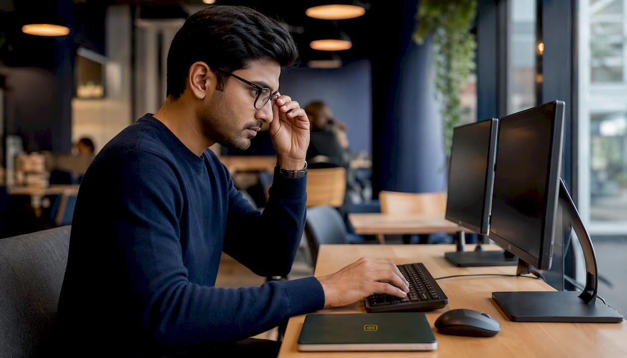 Forensic accountant working with backups