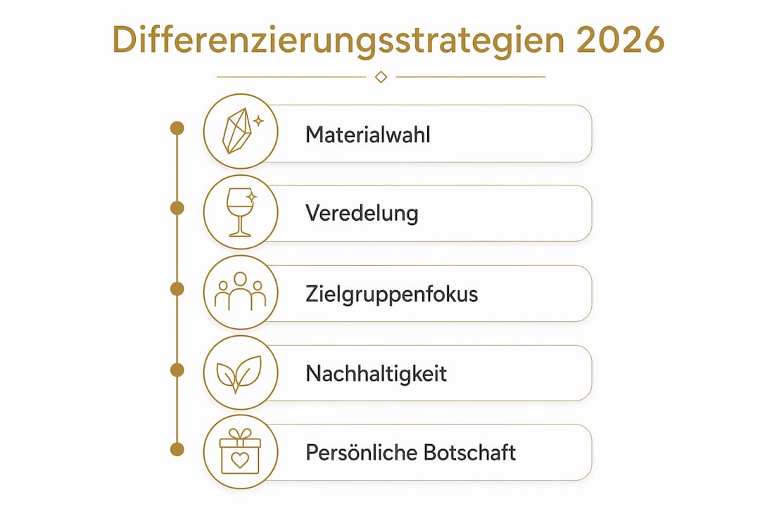 Schritt-für-Schritt-Infografik: So heben Sie Ihre Werbeartikel von der Masse ab