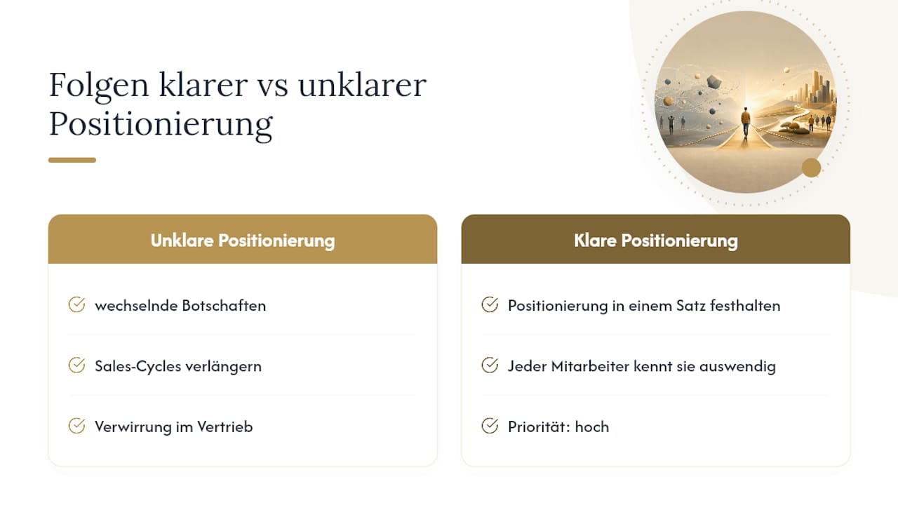 Grafik zur Veranschaulichung der Auswirkungen einer klaren Markenpositionierung