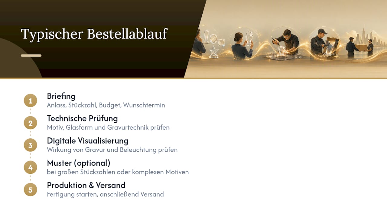 Fünf Schritte zur Bestellung eines Awards