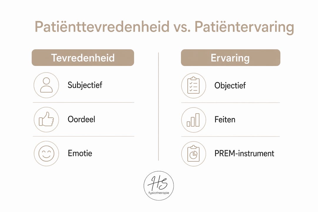 Infographic: Verschillen tussen patiënttevredenheid en patiëntervaring