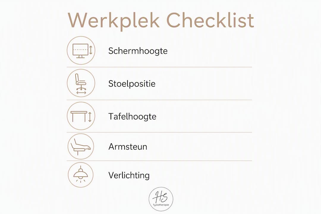 Infographic: checklist voor een ergonomisch ingerichte werkplek