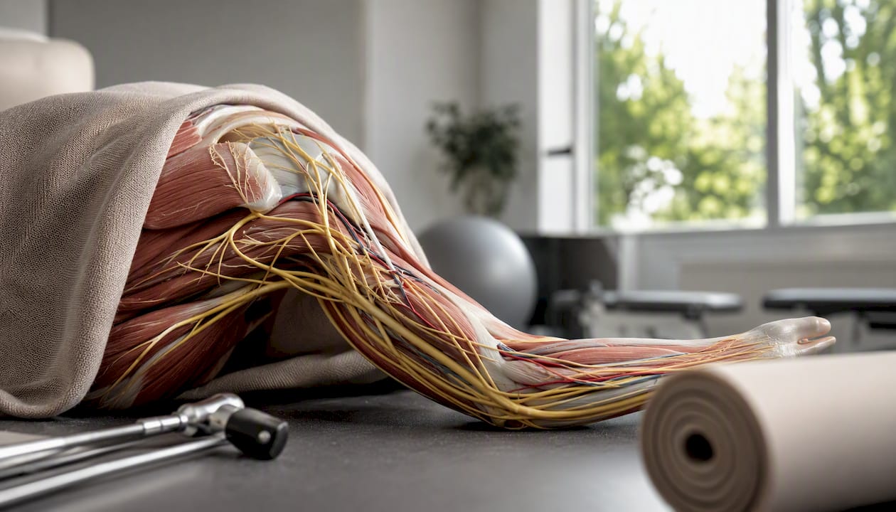 Anatomisch zenuwmodel in de behandelkamer