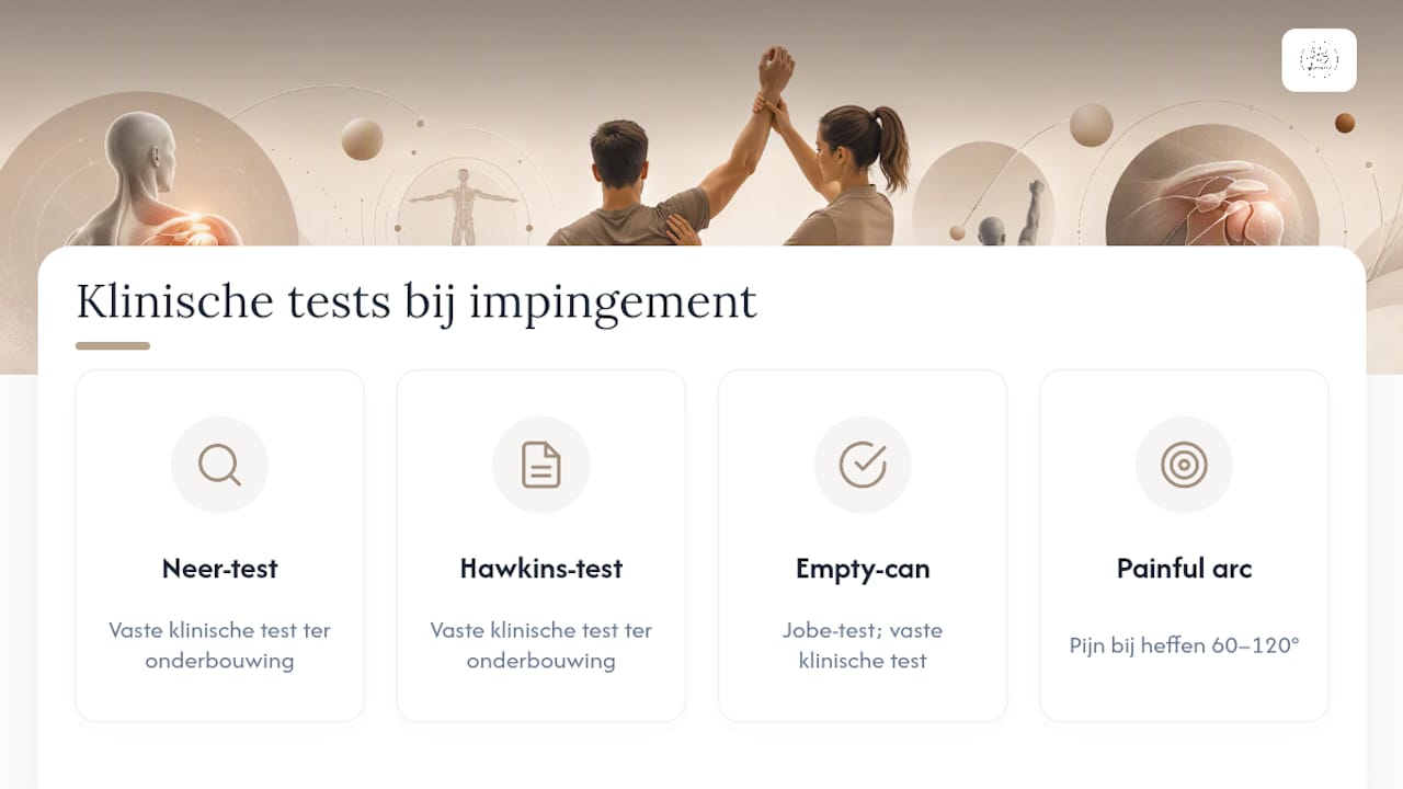Overzicht van de belangrijkste klinische testen bij schouderimpingement