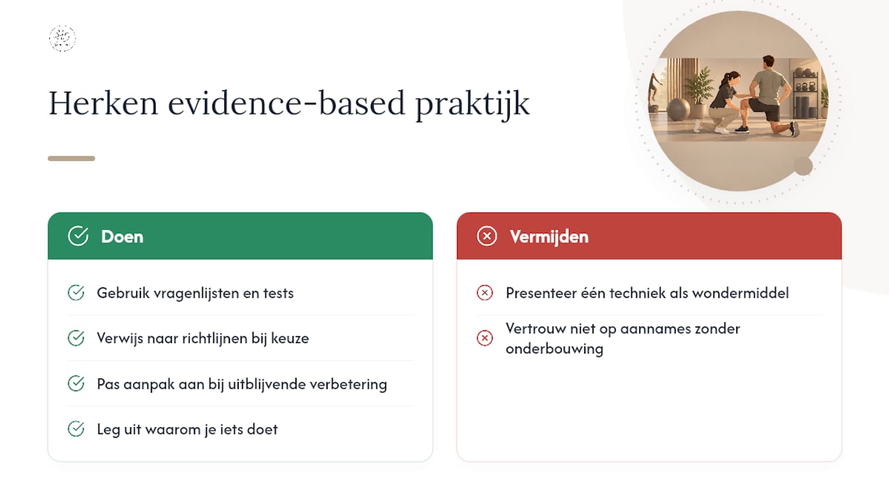 Evidence-based practice: wat het betekent voor jouw behandeling — overview diagram