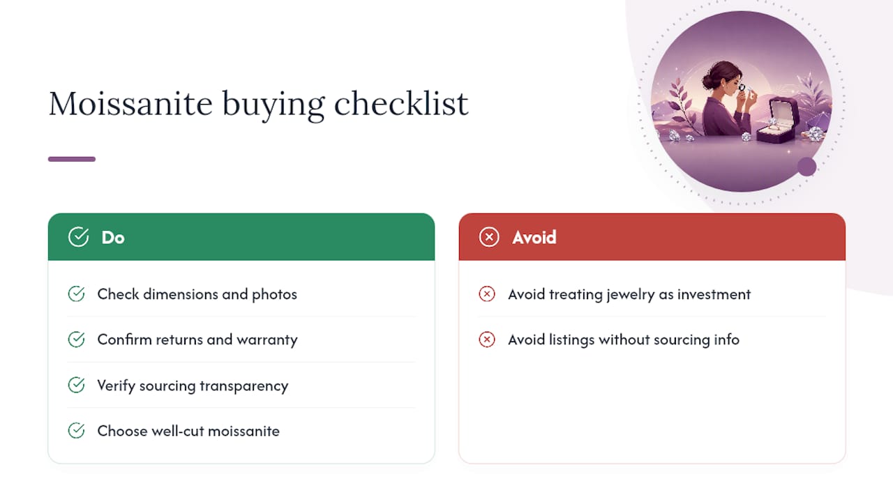 Why We Recommend Moissanite Over Chasing a Diamond Substitute — overview diagram