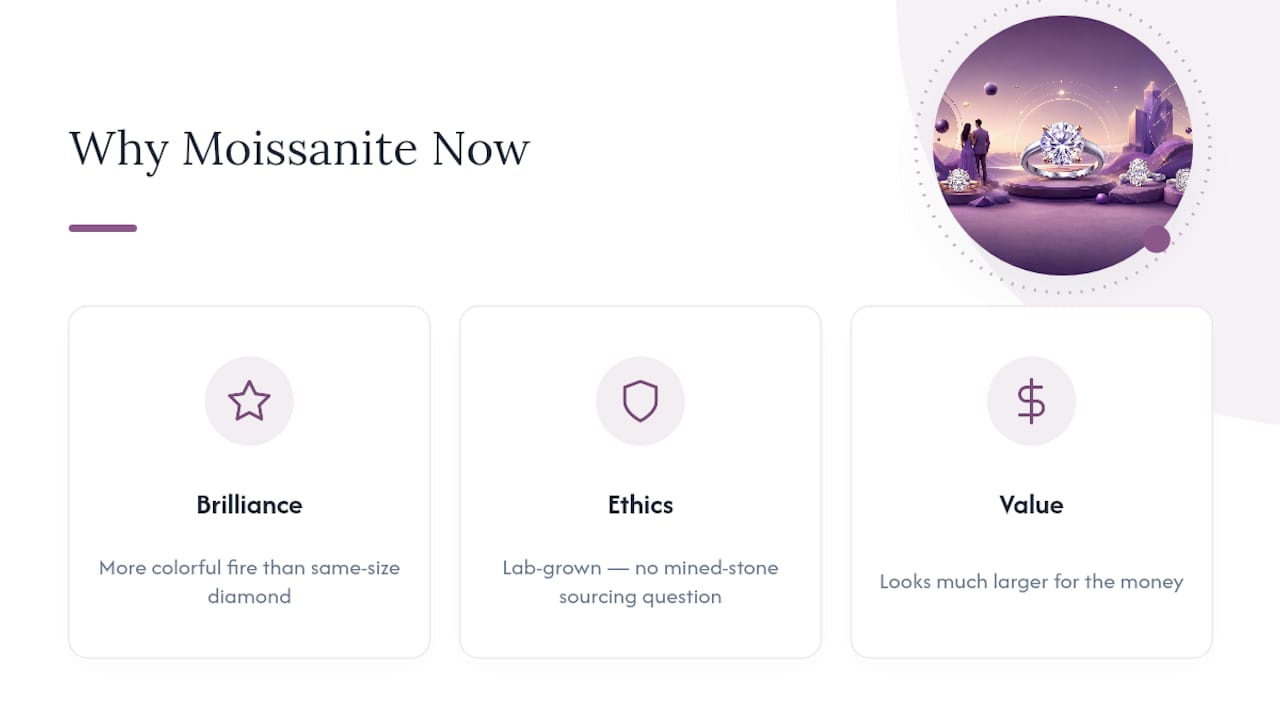 Why Couples Are Choosing Moissanite Right Now — overview diagram