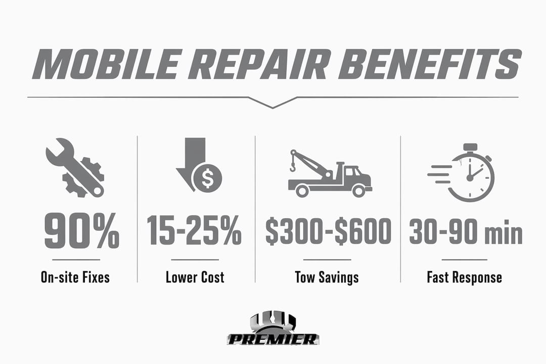Infographic highlighting mobile mechanic service benefits