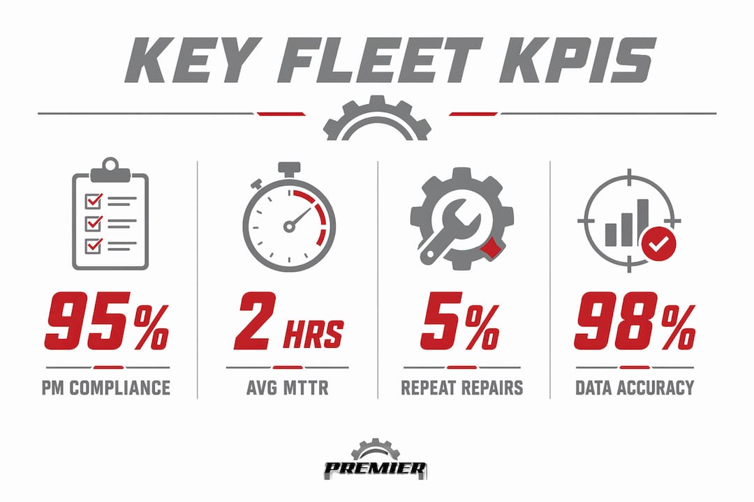 Infographic of key fleet mechanic performance indicators