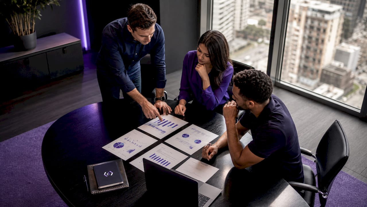 Team discussing marketing analytics metrics