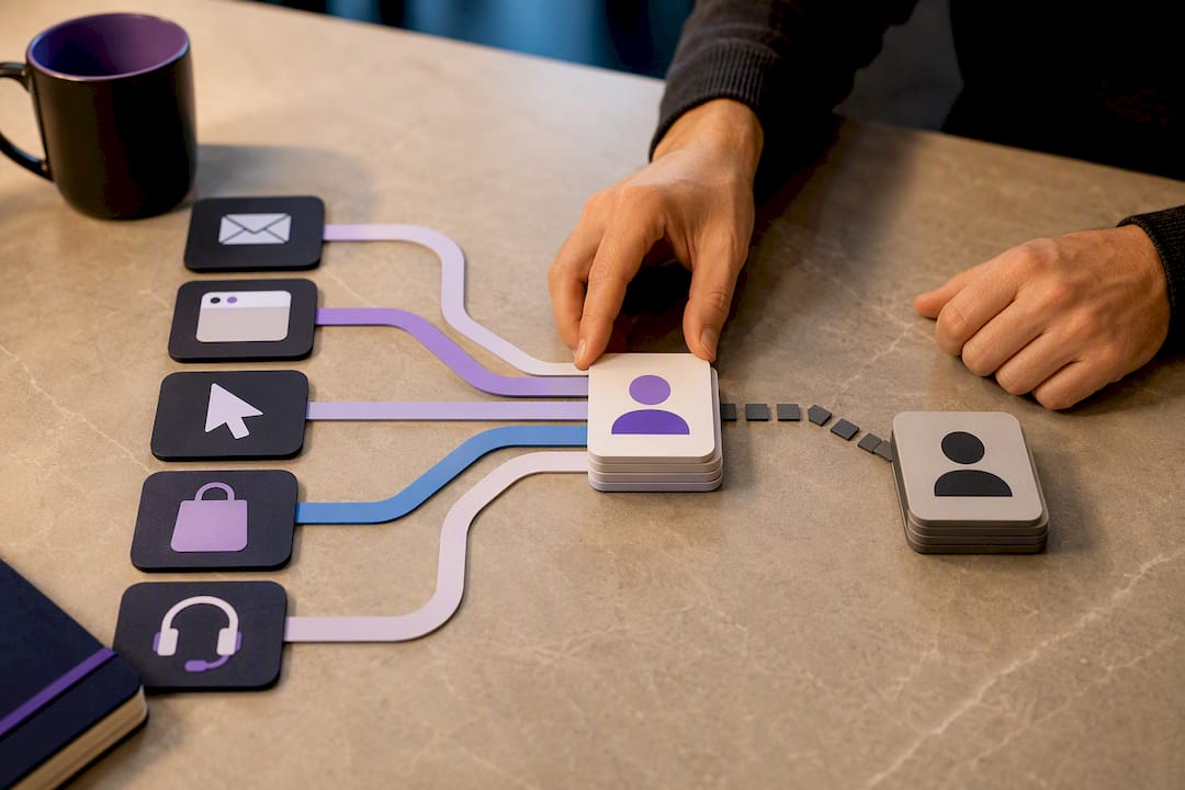 Cross-channel customer signals forming one profile