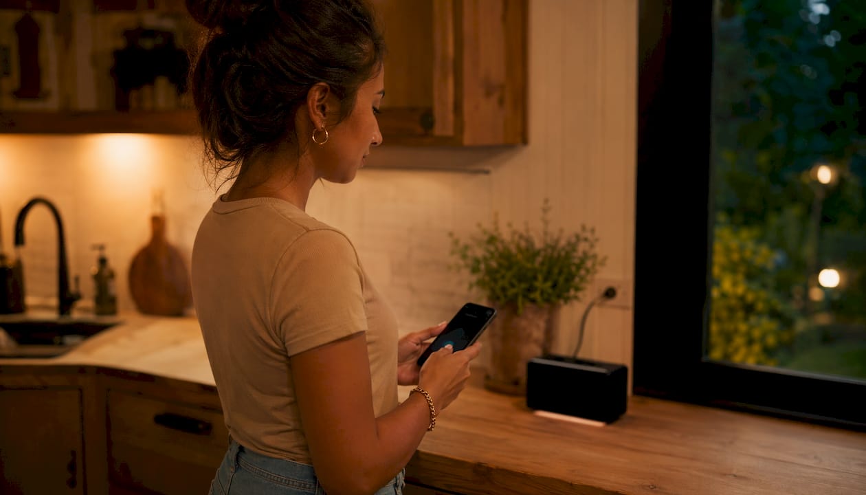 Smart Landscape Lighting App Control: 2026 Guide Hands connecting outdoor lighting to smart home network