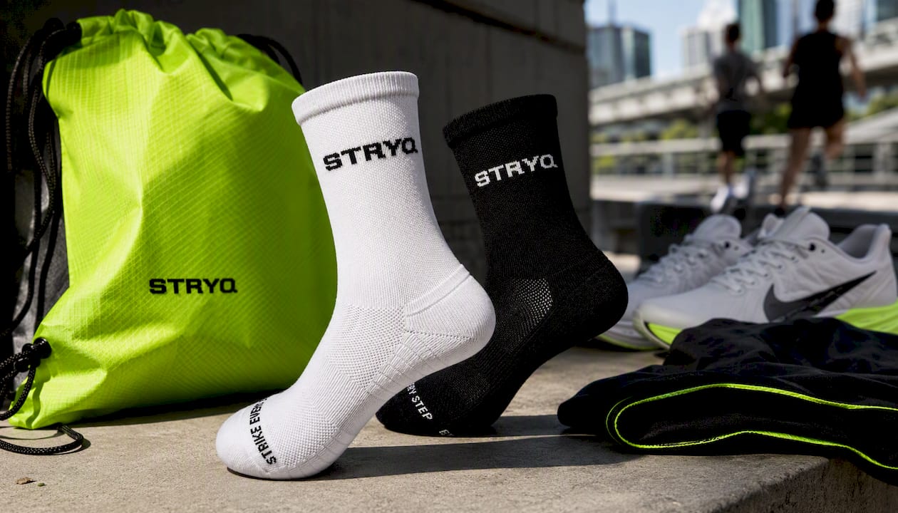 STRYQ Running Socks - White