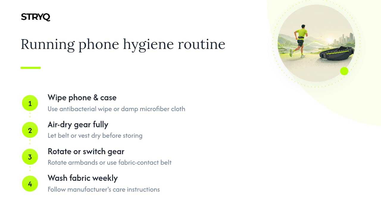 Four-step hygiene routine for running gear