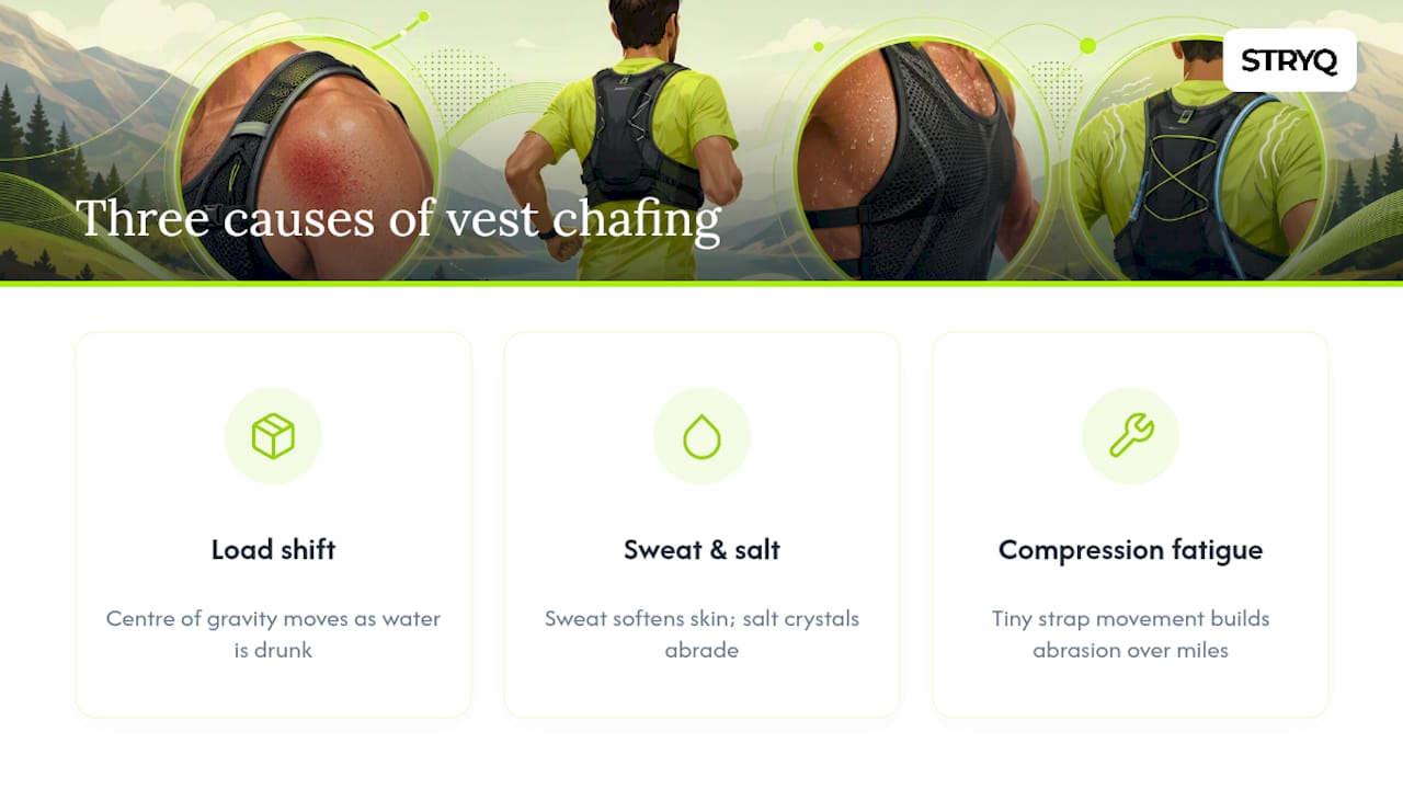 Three causes of hydration vest chafing