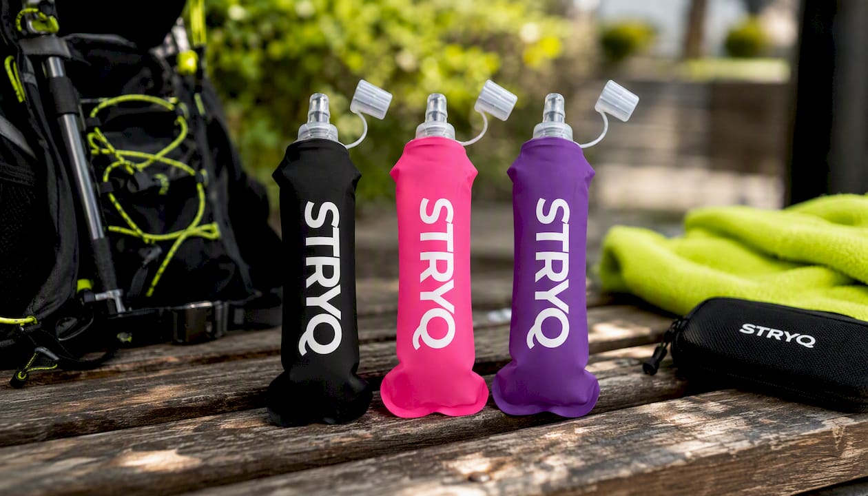 STRYQ 500ml Running Soft Flask for Hydration Vests (Black)