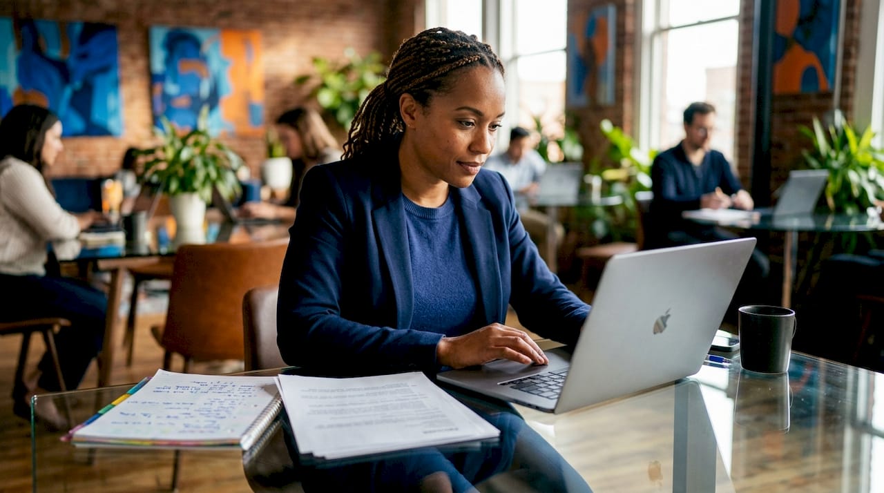 Recruiter reviewing digital candidate profile
