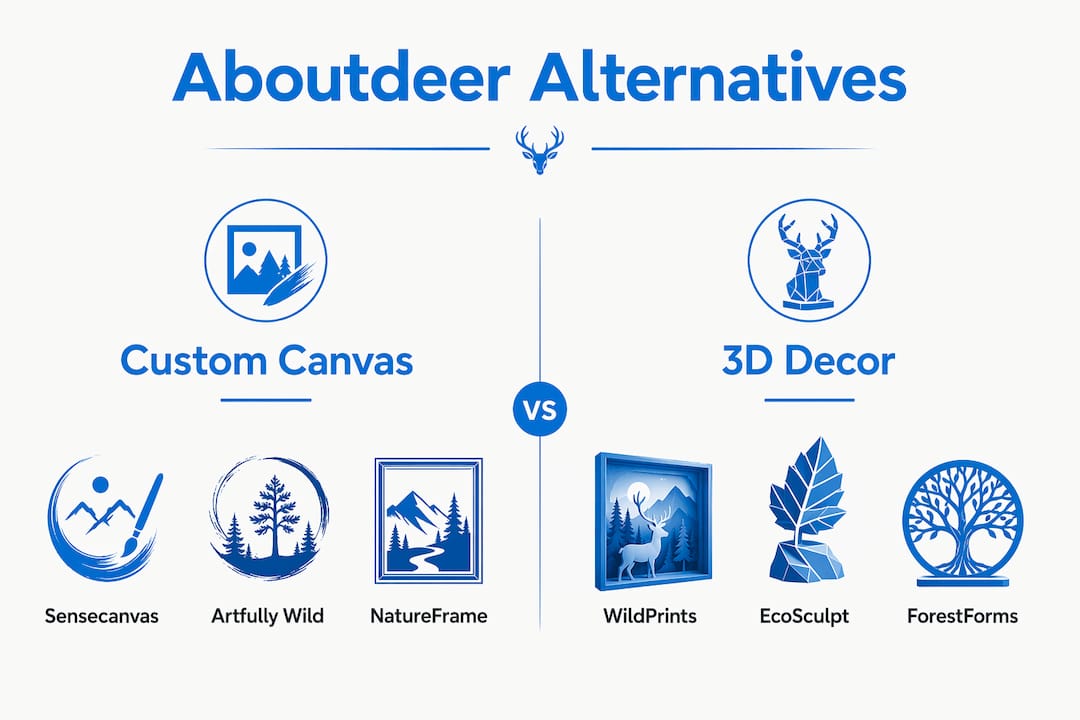 Infographic comparing wildlife wall art alternatives