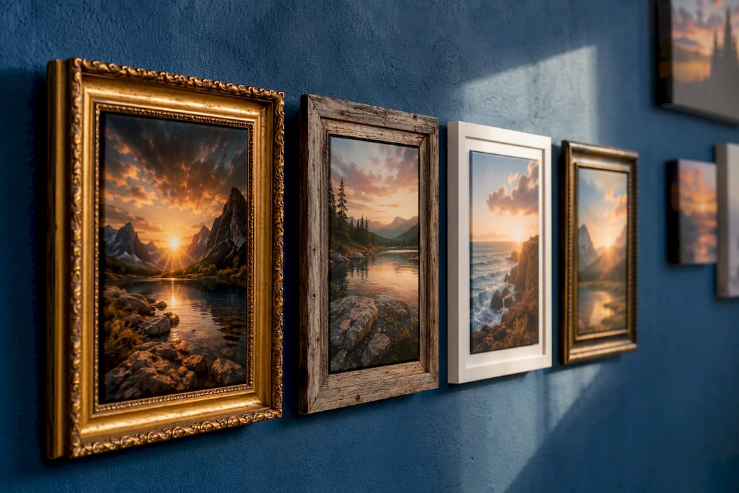 Close-ups of scripture wall art frames styles