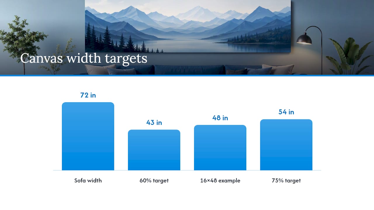 Sixty to seventy-five percent canvas sizing rule