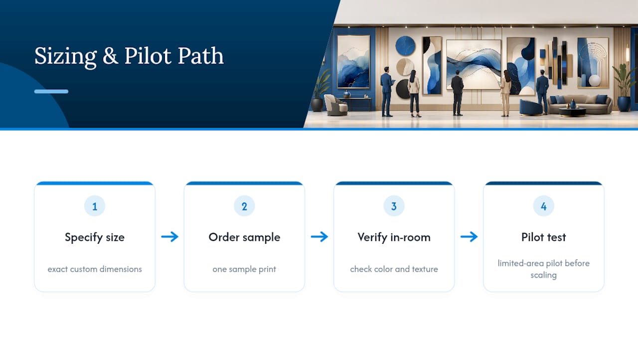Hotel art sizing and pilot process
