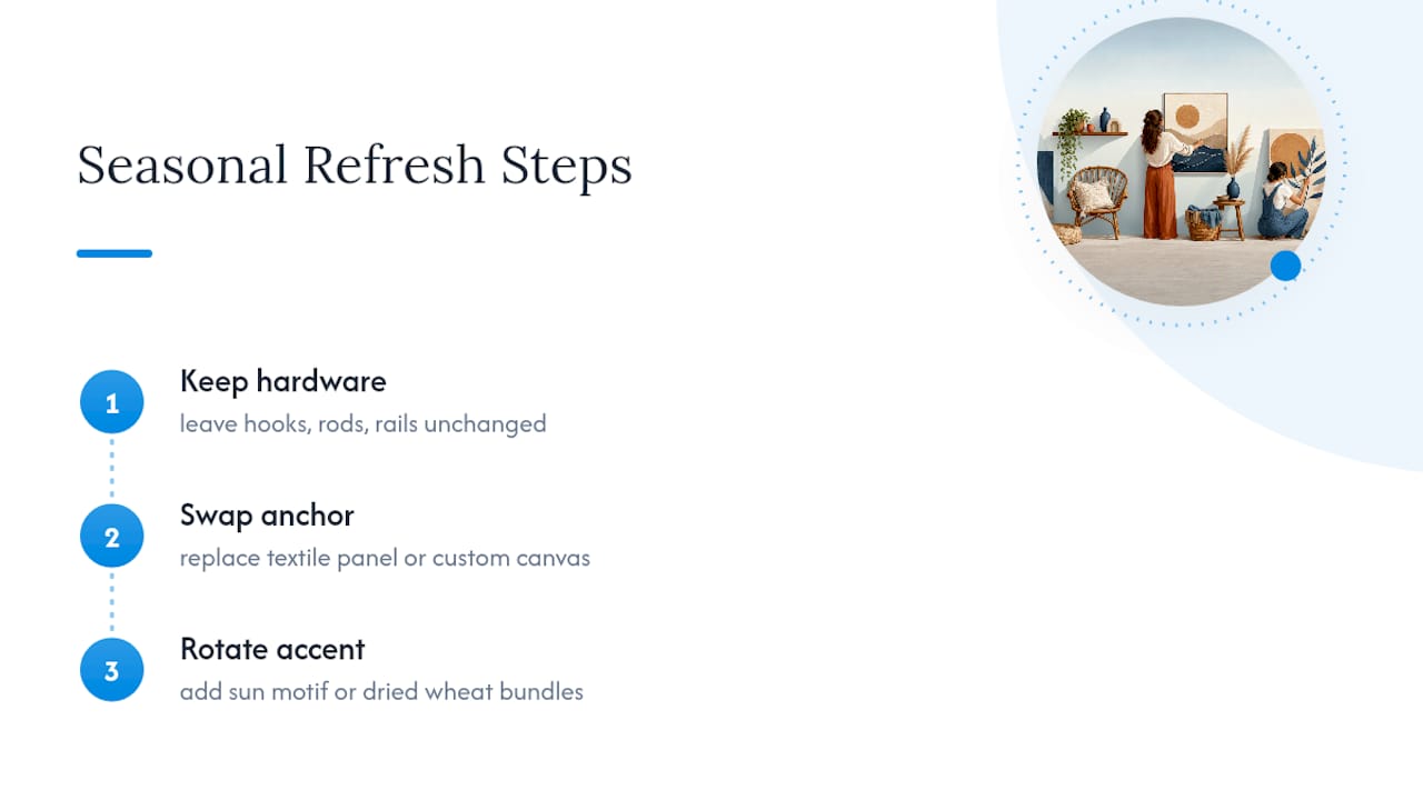Three steps for refreshing seasonal boho wall art