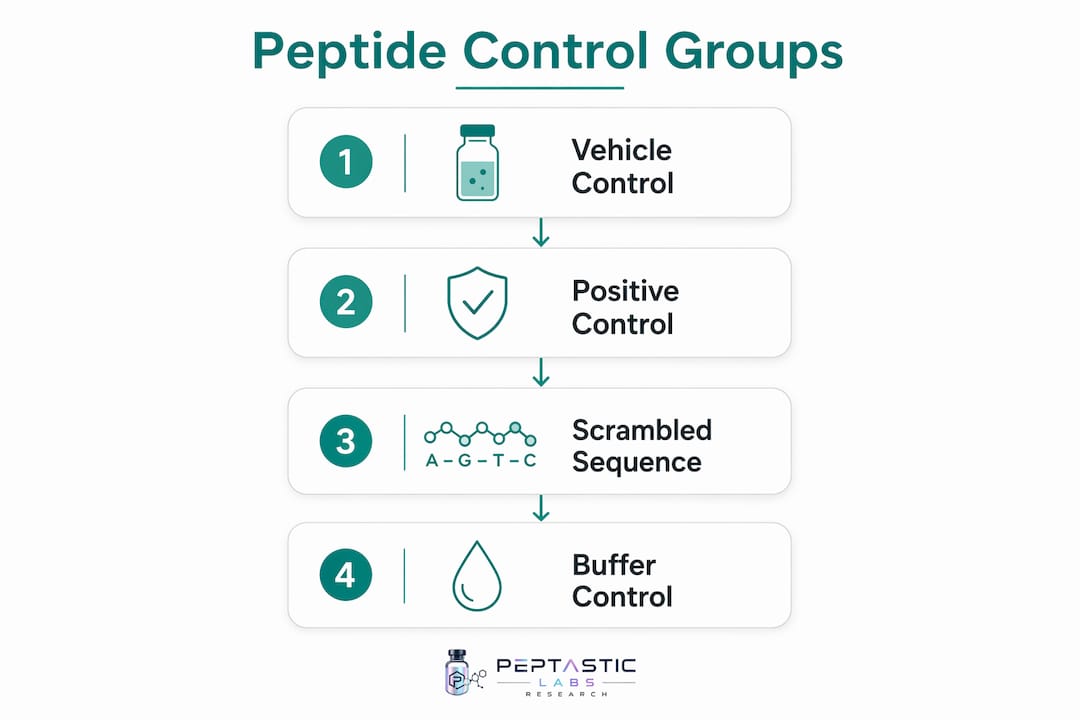 Infographic outlining peptide control group types