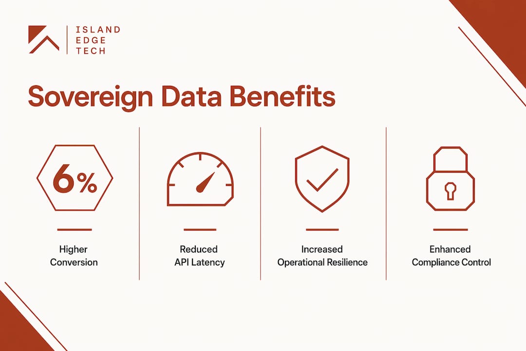 Infographic highlighting sovereign data benefits for hotels