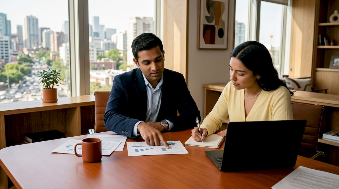 Healthcare data experts discussing compliance reports