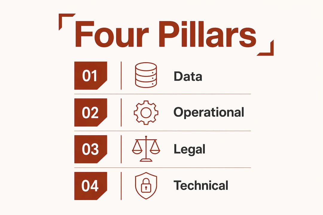 Infographic illustrating four pillars of digital sovereignty