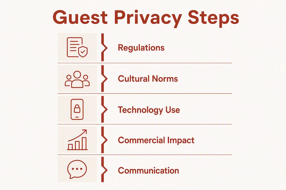 Infographic showing guest privacy expectation steps