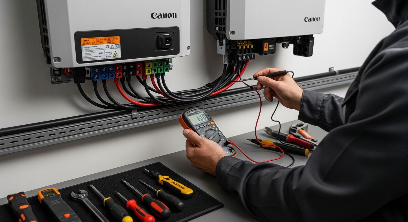 Wechselrichter Anschluss prüfen