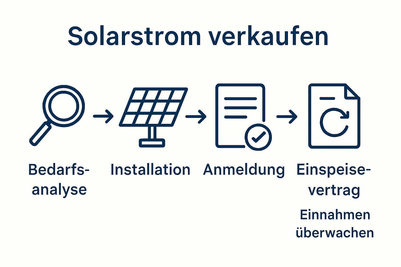 Infographic visually explains the 5 steps to selling solar power.
