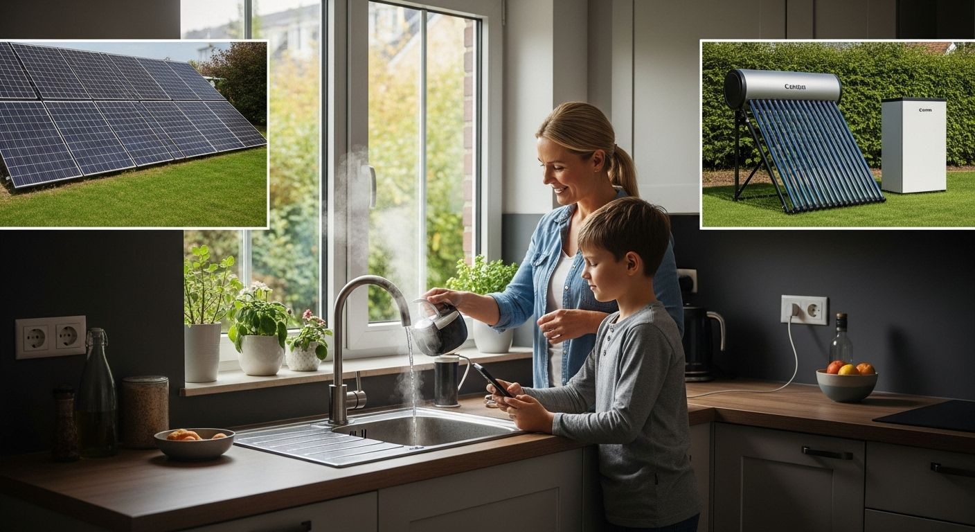 Solarthermie Photovoltaik Haushalt Familie