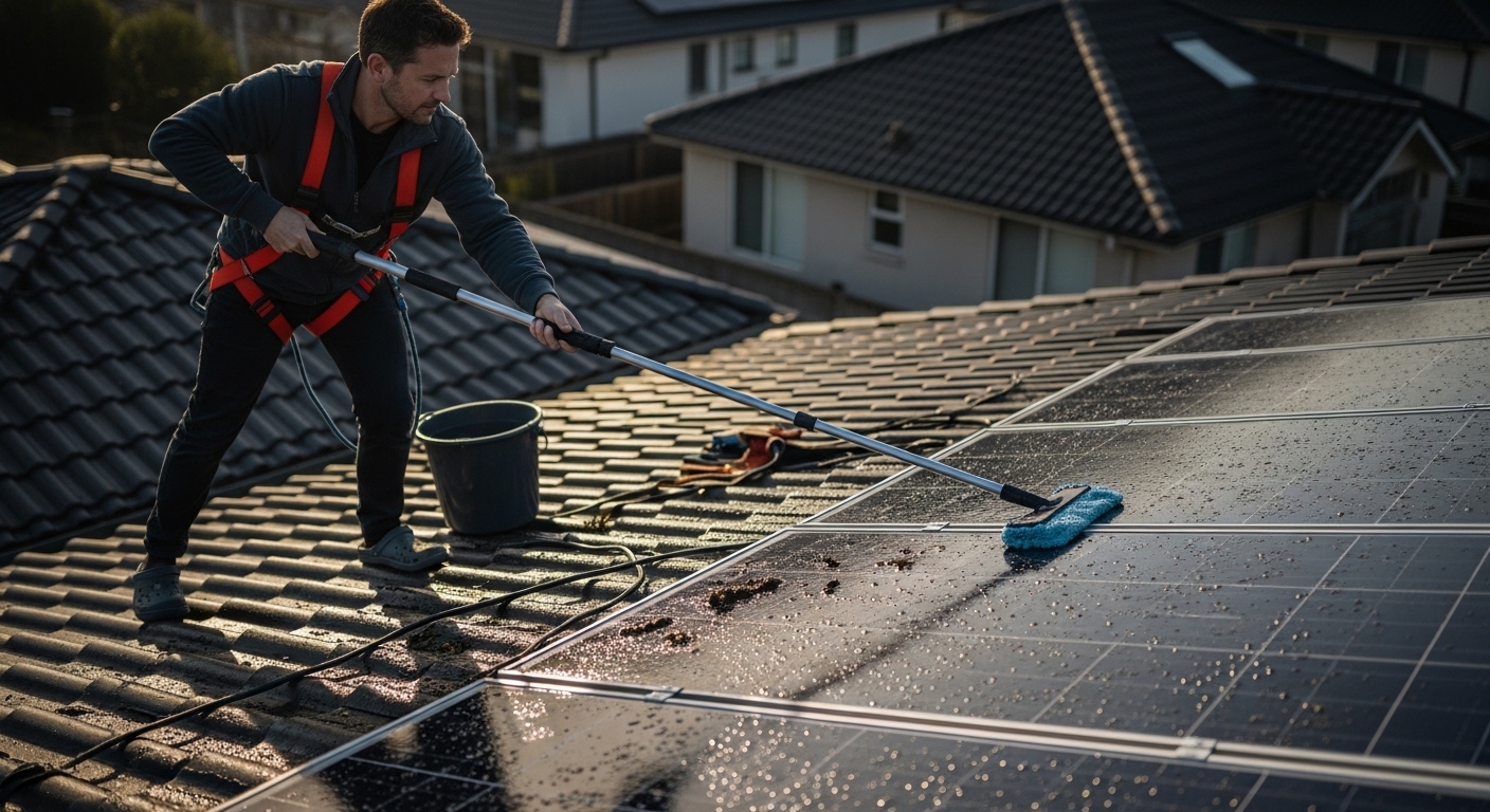 solar panel cleaning how-to