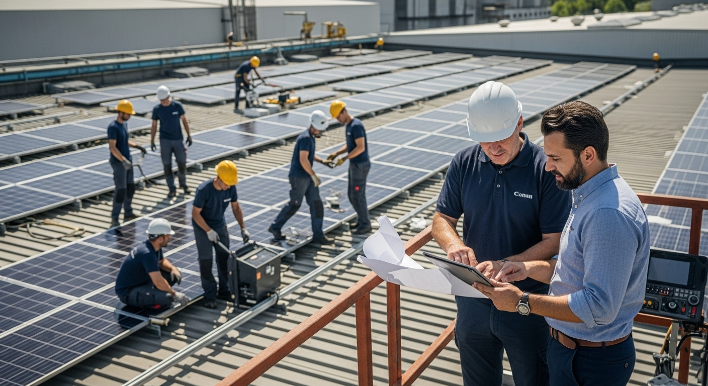 photovoltaik contracting industrie arbeit