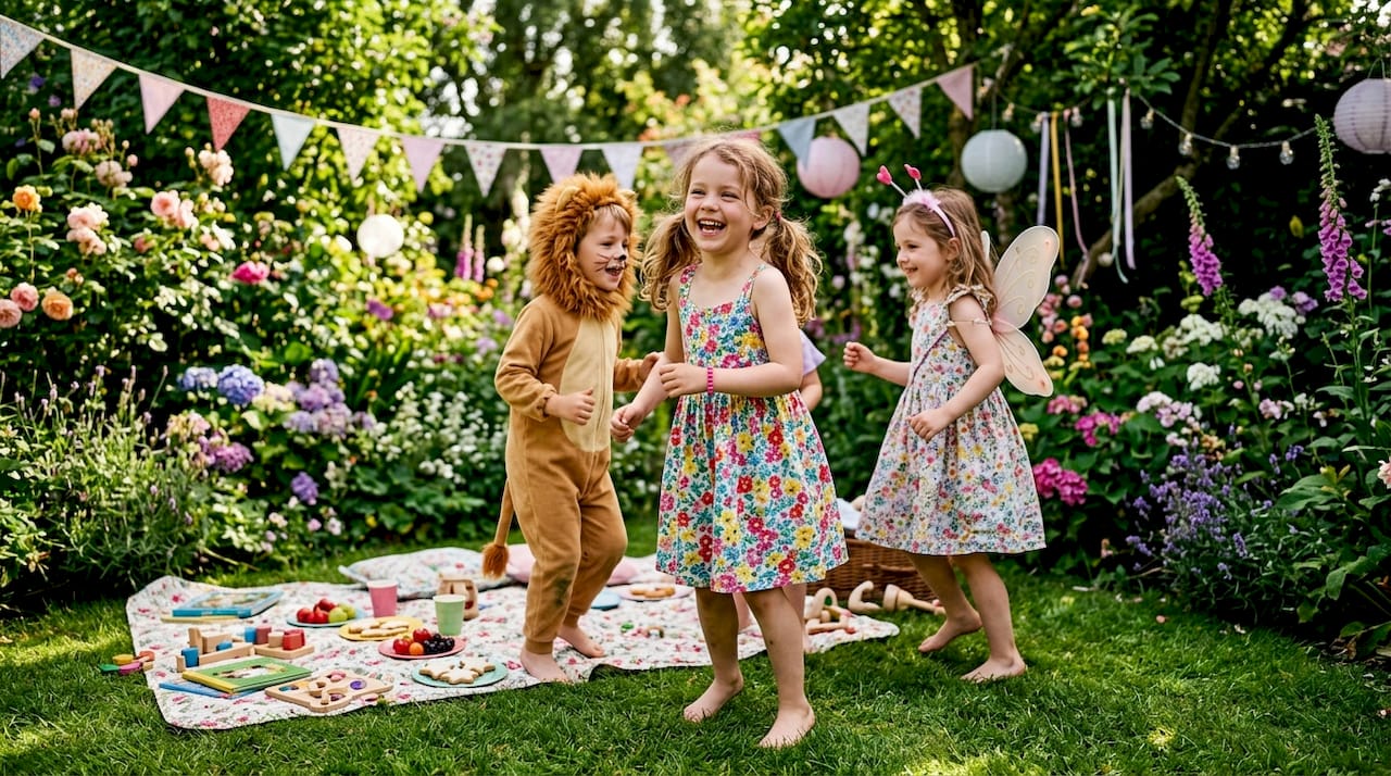 Children enjoying themed birthday party