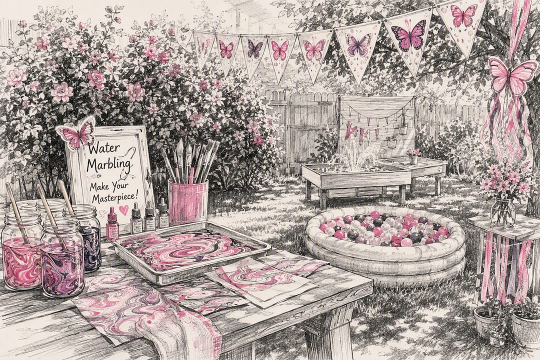 Backyard kids party games and decorations
