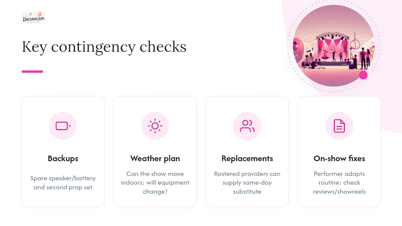 What if something goes wrong on the day? - overview diagram