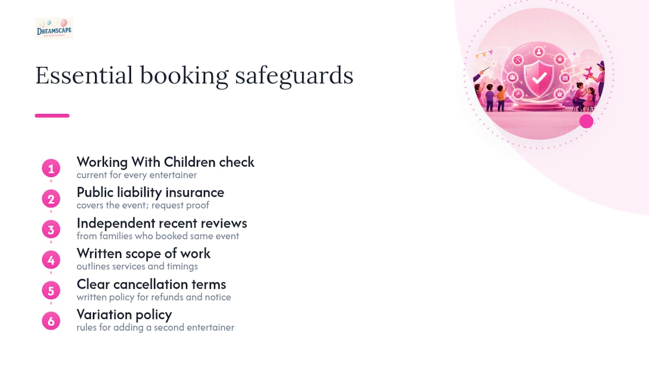 Six safeguards for a safer entertainer booking