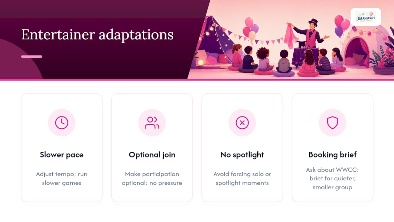 Four ways entertainers adapt parties for shy children