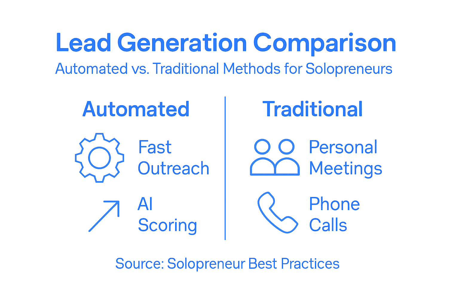 Infographic showing lead generation method comparison