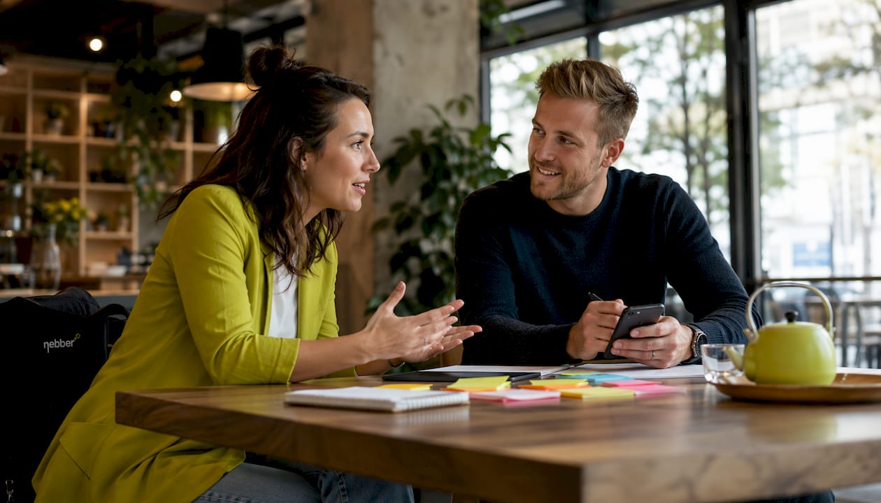 Marketingexperts gaan met elkaar in gesprek over SEO en het belang van een veilige website via HTTPS.