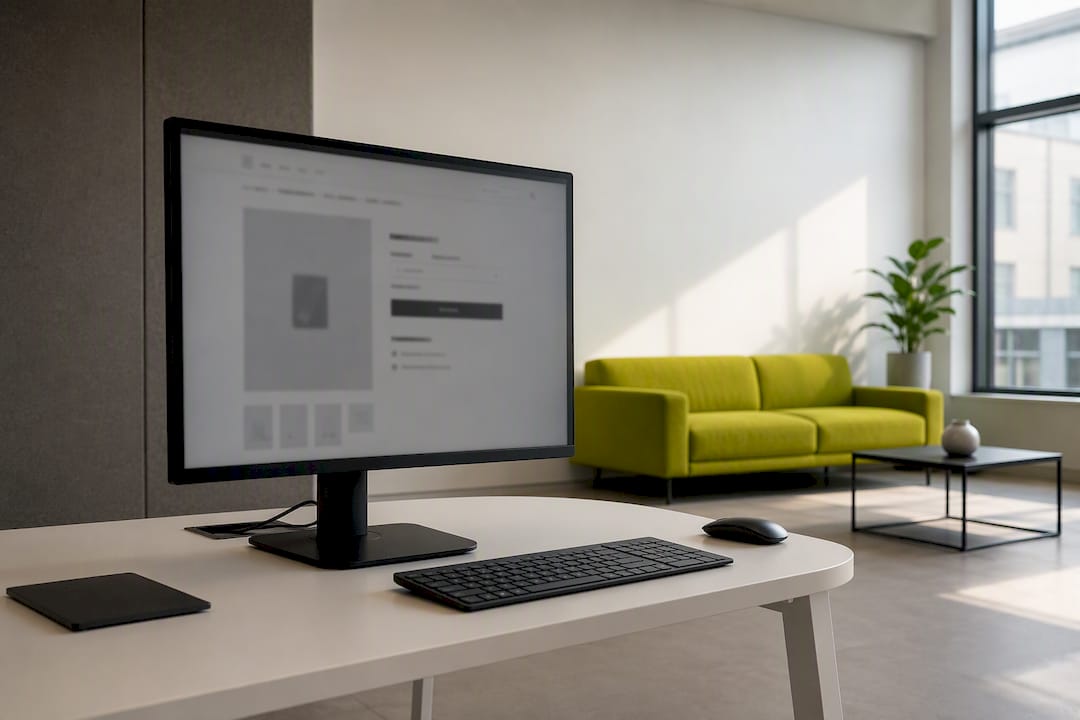 Breadcrumb-navigatie op het scherm van een productpagina