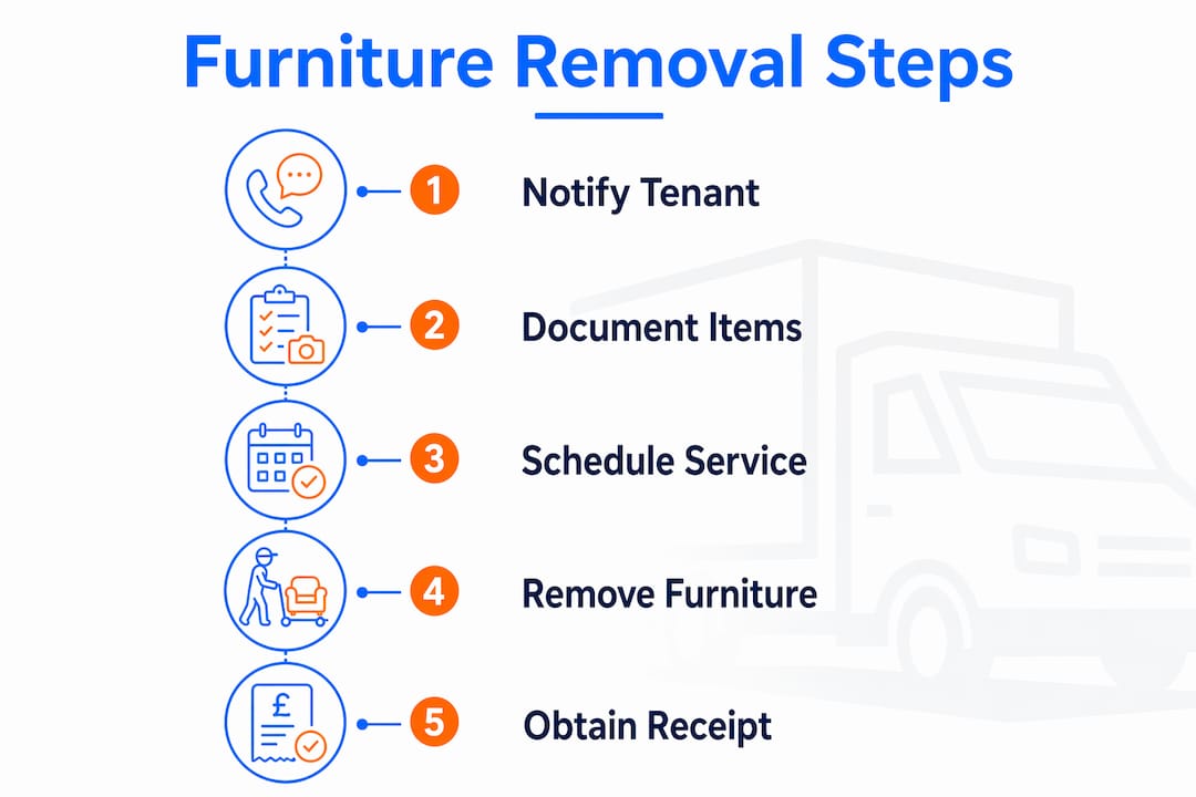 Infographic showing key furniture removal process steps
