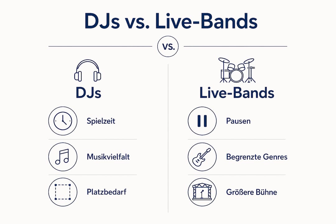 Infografik: DJs oder Live-Band – was passt besser zur Hochzeit?