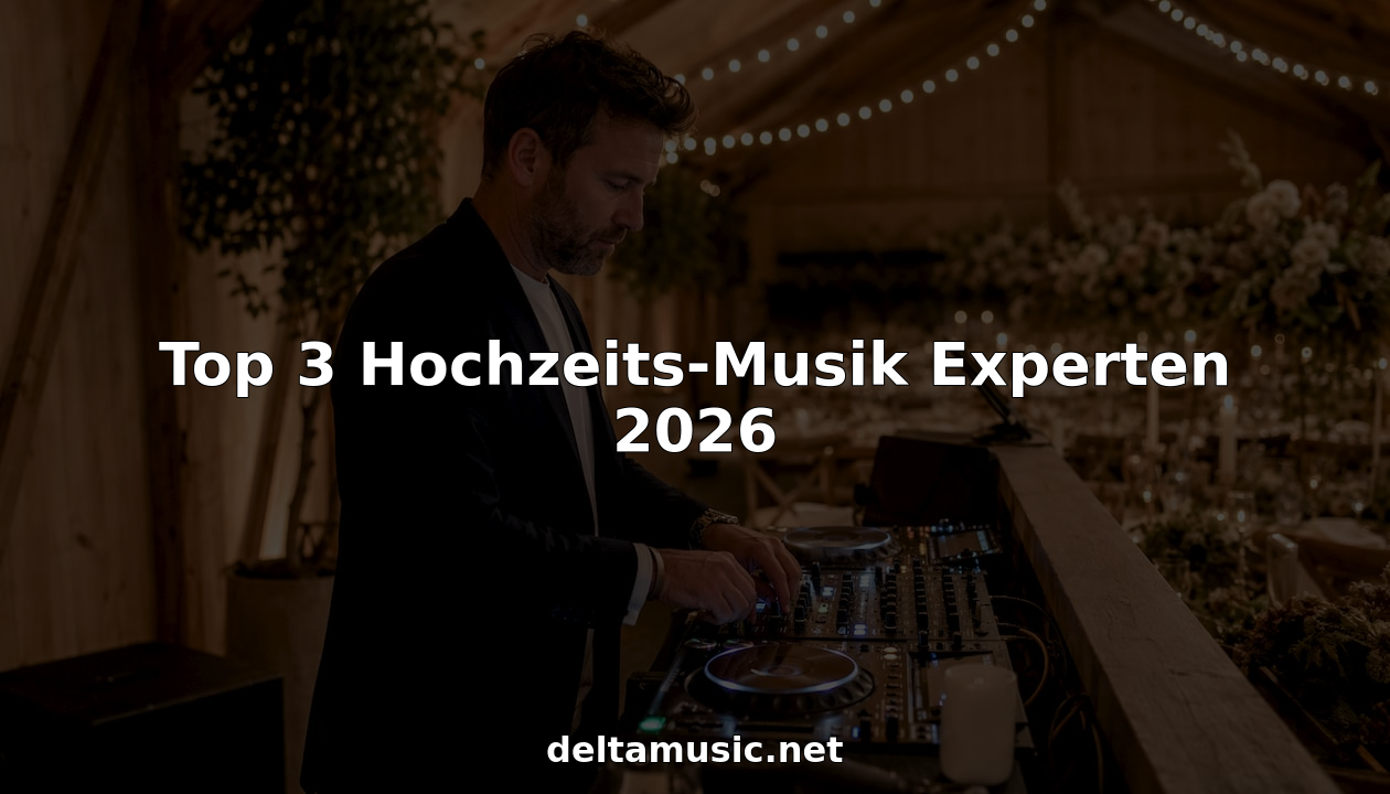 Ein DJ sorgt auf der Hochzeitsfeier live für ausgelassene Stimmung und bringt die Gäste mit seiner Musik zum Tanzen.