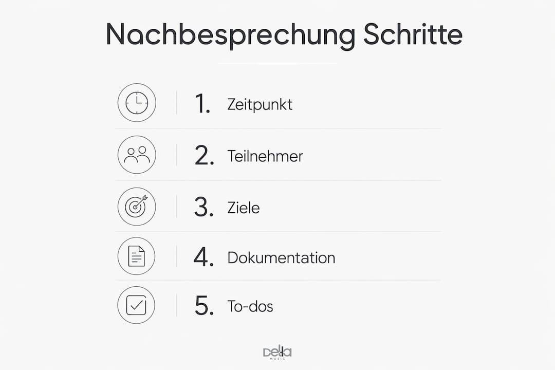 Grafik: Die wichtigsten Schritte für ein gelungenes DJ-Feedbackgespräch